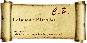 Czipczer Piroska névjegykártya
